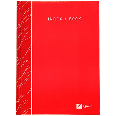 Image for QUILL INDEX BOOK HARDCOVER 160 PAGE 70GSM A5 RED from Total Supplies Pty Ltd