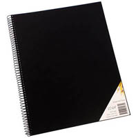 quill visual art diary 110gsm 200 page 279 x 356mm pp black