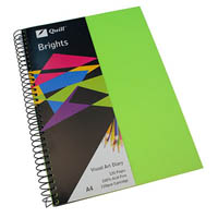 quill visual art diary 110gsm 120 page a4 pp lime green