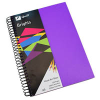 quill visual art diary 110gsm 120 page a5 pp dark purple