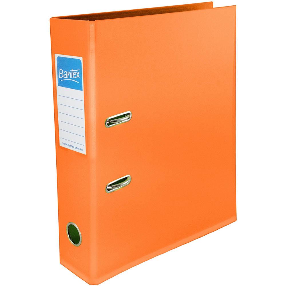 Image for BANTEX FRUIT LEVER ARCH FILE 70MM A4 MANGO from Ross Office Supplies Office Products Depot