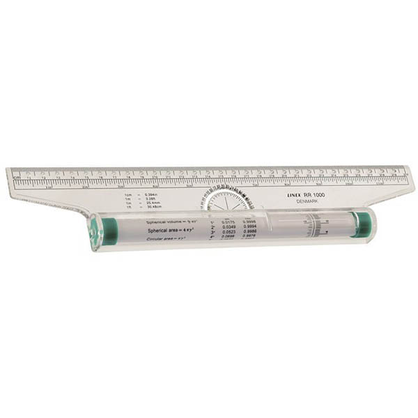 Image for LINEX RR1000 ROLLING RULER 300MM CLEAR from Office Business Office Products Depot