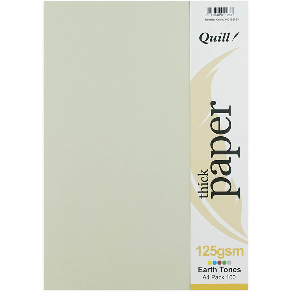 Image for QUILL COVER PAPER 125GSM A4 EARTH TONES ASSORTED PACK 100 from Ross Office Supplies Office Products Depot