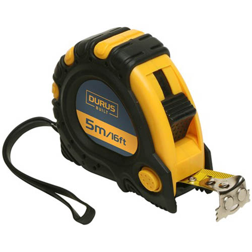 Image for DURUS MEASURING TAPE 5M YELLOW/BLACK from MOE Office Products Depot Mackay & Whitsundays