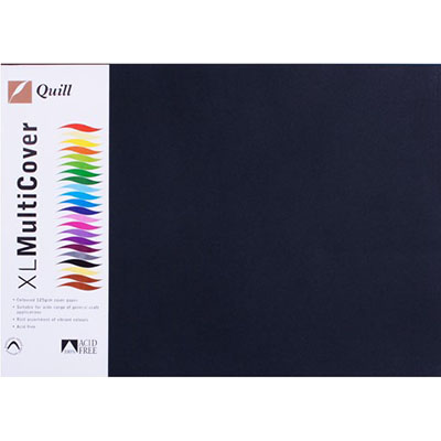 Image for QUILL COVER PAPER 125GSM A3 BLACK PACK 500 from Margaret River Office Products Depot