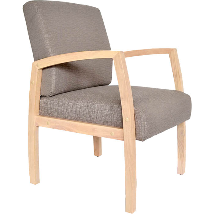 Image for BELLA GUEST CHAIR MEDIUM BACK TIMBER FRAME GRAVEL FABRIC from MOE Office Products Depot Mackay & Whitsundays