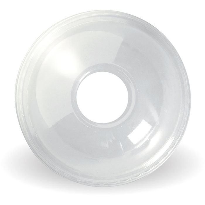 Image for BIOPAK BIOCUP PLA DOME HOLE CUP LID 22ML CLEAR PACK 100 from Ross Office Supplies Office Products Depot