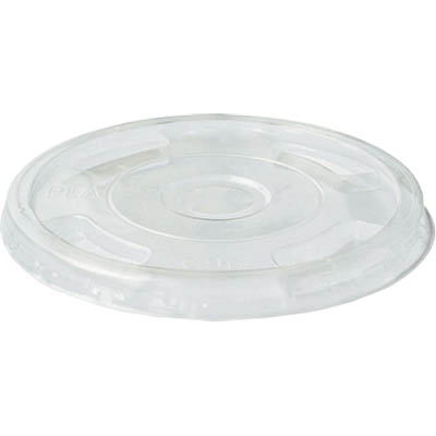 Image for BIOPAK BIOCUP PLA FLAT CUP LID 96MM CLEAR PACK 100 from Ross Office Supplies Office Products Depot