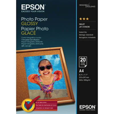 Image for EPSON C13S042538 GLOSSY PHOTO PAPER 200GSM A4 WHITE PACK 20 from Office Products Depot