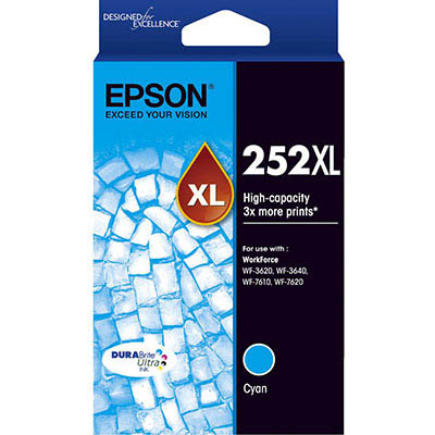 Image for EPSON 252XL INK CARTRIDGE HIGH YIELD CYAN from Office Products Depot