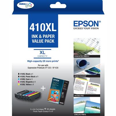 Image for EPSON 410XL INK CARTRIDGE HIGH YIELD VALUE PACK from MOE Office Products Depot Mackay & Whitsundays