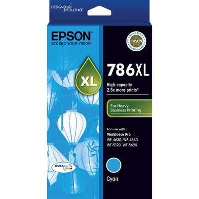 Image for EPSON 786XL INK CARTRIDGE HIGH YIELD CYAN from MOE Office Products Depot Mackay & Whitsundays