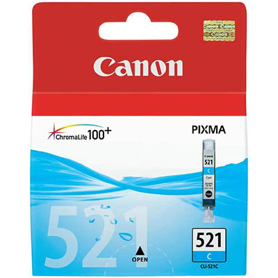 Image for CANON CLI521C INK CARTRIDGE CYAN from Ross Office Supplies Office Products Depot