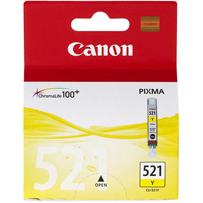 Image for CANON CLI521Y INK CARTRIDGE YELLOW from O'Donnells Office Products Depot