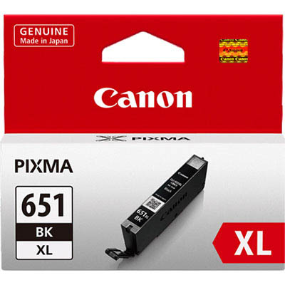 Image for CANON CLI651XLBK INK CARTRIDGE HIGH YIELD BLACK from Total Supplies Pty Ltd