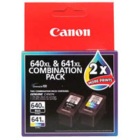 canon pg640xl + cl641xl ink cartridge high yield combo pack black + colour