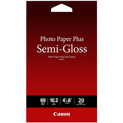 Image for CANON SG-201 PHOTO PAPER PLUS SEMI GLOSS 260GSM 4 X 6 INCH WHITE PACK 20 from Total Supplies Pty Ltd