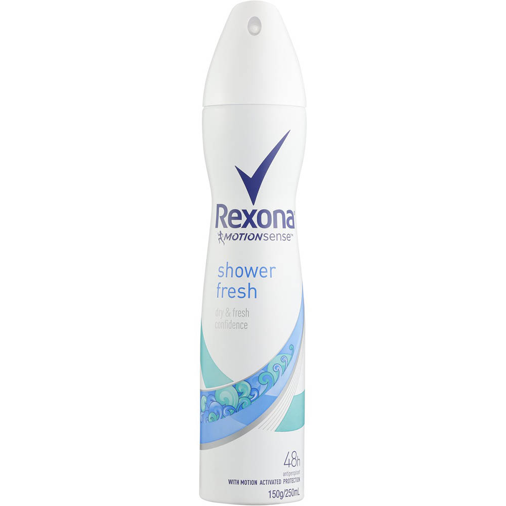 Image for REXONA WOMEN ANTI-PERSPIRANT AEROSOL DEODORANT SPRAY SHOWER FRESH 250ML from Ross Office Supplies Office Products Depot