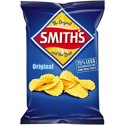 Image for SMITHS CRISPS CRINKLE CUT ORIGINAL 170G from Total Supplies Pty Ltd