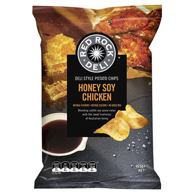 Image for RED ROCK DELI CHIPS HONEY SOY CHICKEN 165G from Total Supplies Pty Ltd