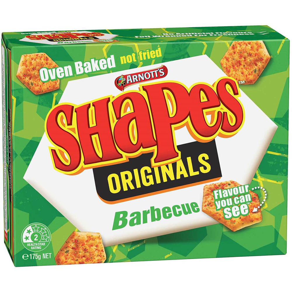 Image for ARNOTTS SHAPES BBQ 175G from OFFICEPLANET OFFICE PRODUCTS DEPOT