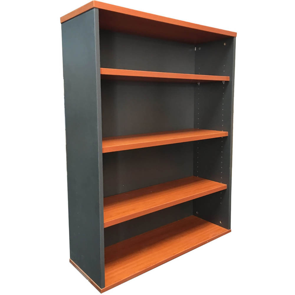 Image for RAPID WORKER BOOKCASE 3 SHELF 900 X 315 X 1200MM CHERRY/IRONSTONE from MOE Office Products Depot Mackay & Whitsundays