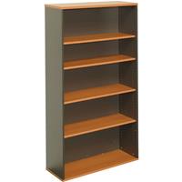 rapid worker bookcase 4 shelf 900 x 315 x 1800mm cherry/ironstone