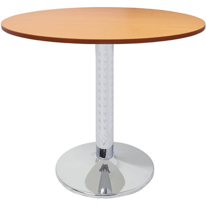 Image for RAPIDLINE ROUND TABLE DISC BASE 1200MM BEECH/CHROME from MOE Office Products Depot Mackay & Whitsundays
