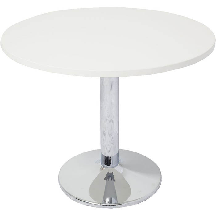 Image for RAPIDLINE ROUND TABLE DISC BASE 1200MM NATURAL WHITE/CHROME from Office Products Depot
