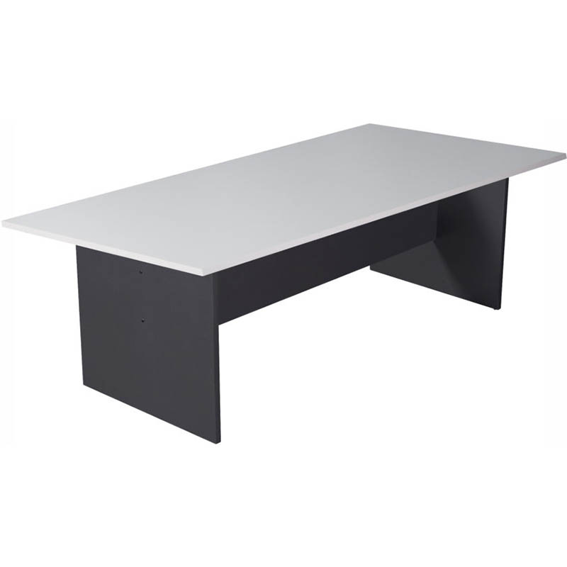 Image for RAPID WORKER BOARDROOM TABLE 2400 X 1200MM WHITE/IRONSTONE from Office Products Depot