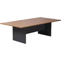 rapid worker boardroom table 3200 x 1200mm beech/ironstone