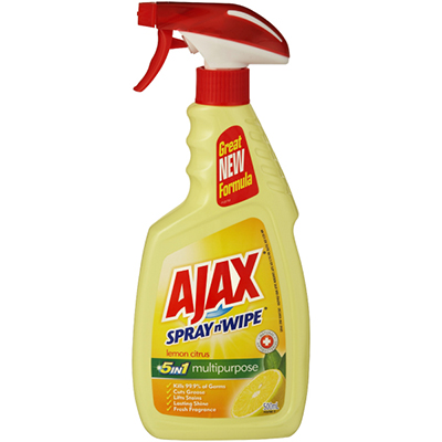 Image for AJAX SPRAY N WIPE MULTIPURPOSE ANTIBACTERIAL CLEANER LEMON TRIGGER 500ML from Ross Office Supplies Office Products Depot