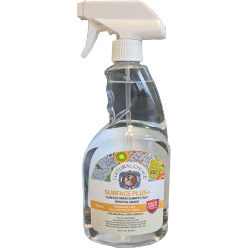Image for CULTURAL CHOICE SURFACE PLUS+ SURFACE SPRAY DISINFECTANT HOSPITAL GRADE 750ML from MOE Office Products Depot Mackay & Whitsundays