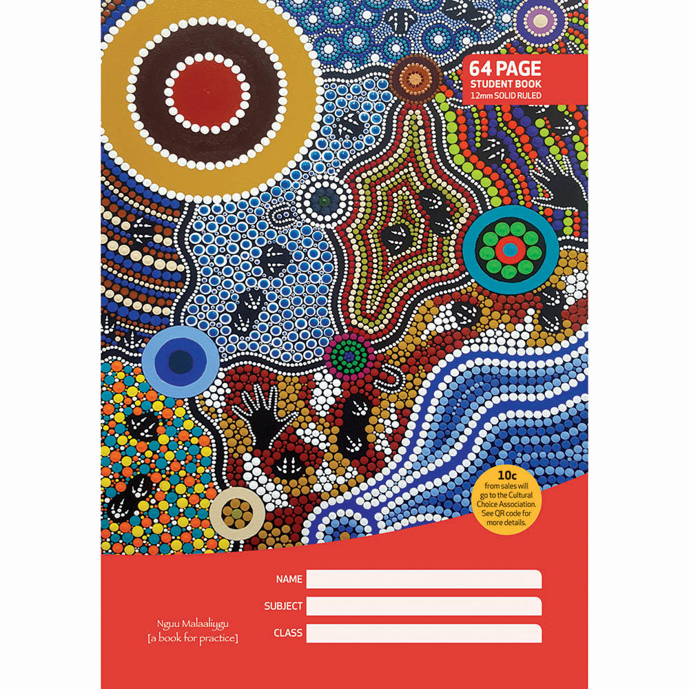 Image for CULTURAL CHOICE EXERCISE BOOK 12MM RULED 60GSM 64 PAGE 250 X 175MM MOTIF from Total Supplies Pty Ltd