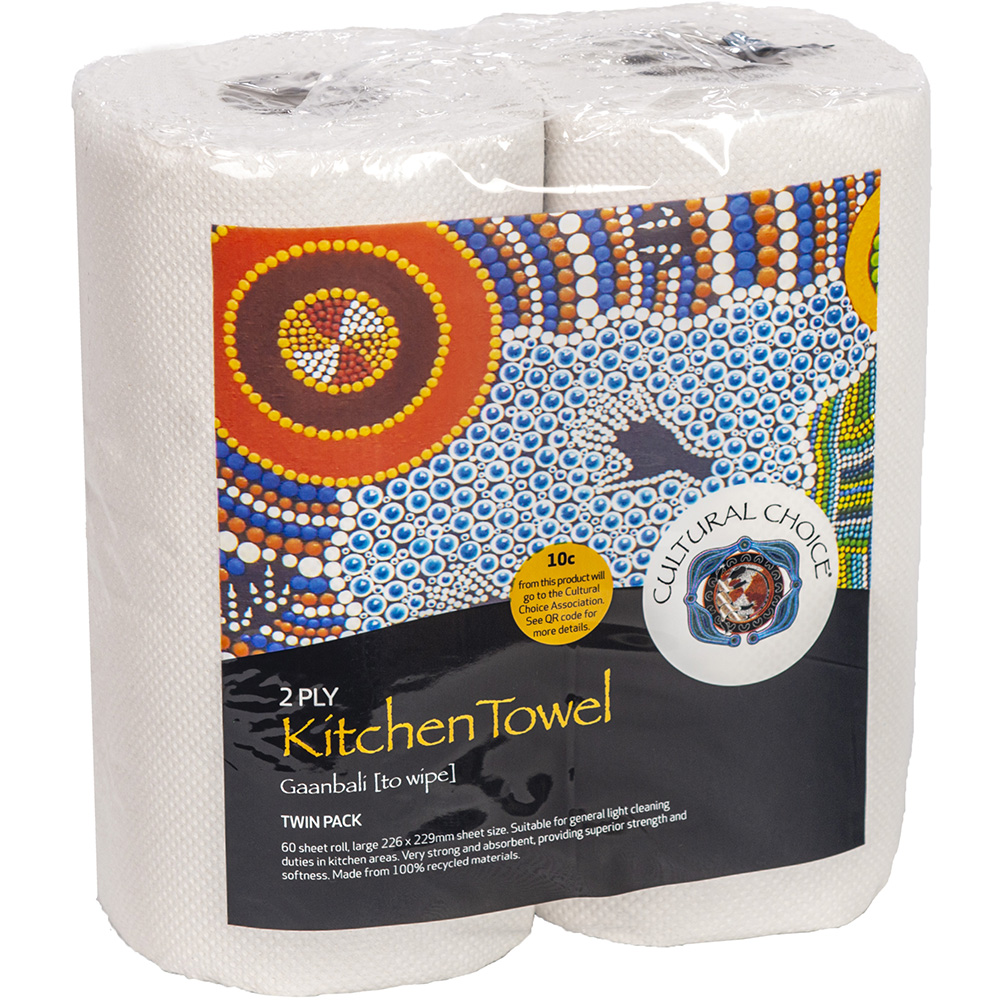 Image for CULTURAL CHOICE KITCHEN TOWEL 2-PLY TWIN PACK CARTON 10 from Barkers Rubber Stamps & Office Products Depot
