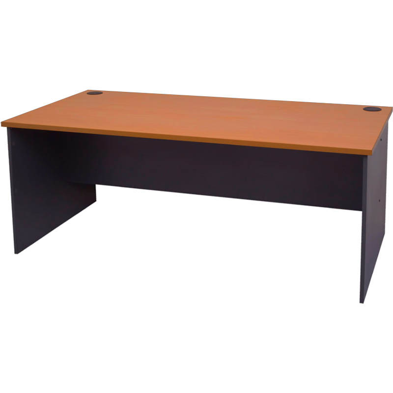 Image for RAPID WORKER OPEN DESK 1500 X 750MM CHERRY/IRONSTONE from Office Products Depot