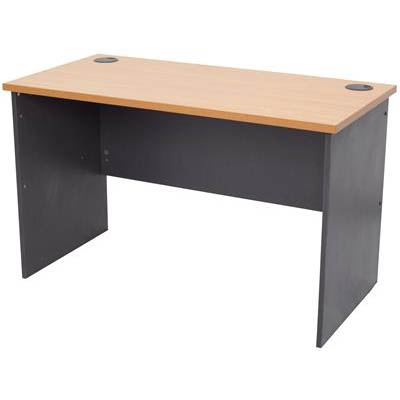 Image for RAPID WORKER OPEN DESK 900 X 600MM BEECH/IRONSTONE from Barkers Rubber Stamps & Office Products Depot
