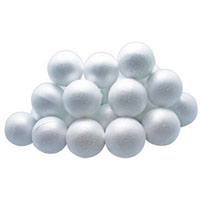 colorific polystyrene balls 60mm white bag 25