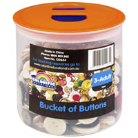 colorific bucket of buttons assorted 500g