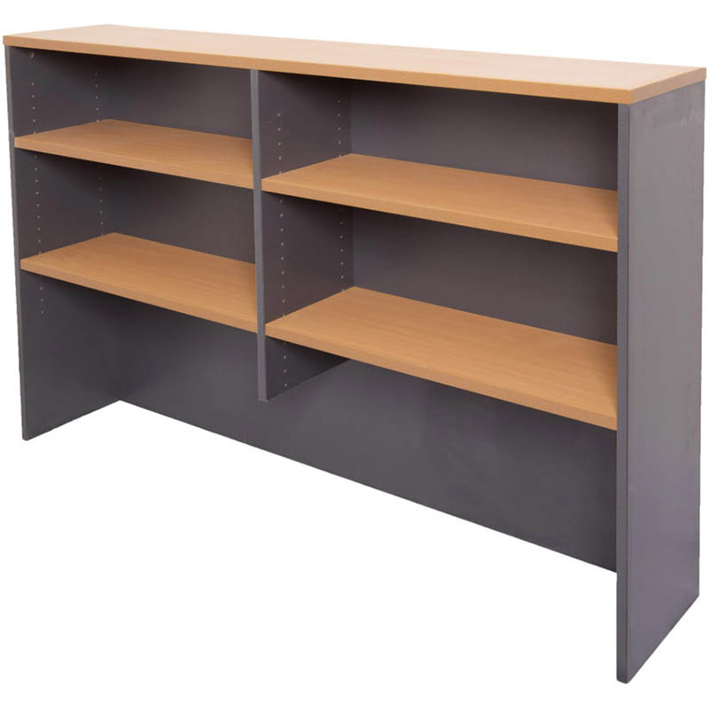 Image for RAPID WORKER OVERHEAD HUTCH 1800 X 1070 X 315MM BEECH/IRONSTONE from MOE Office Products Depot Mackay & Whitsundays