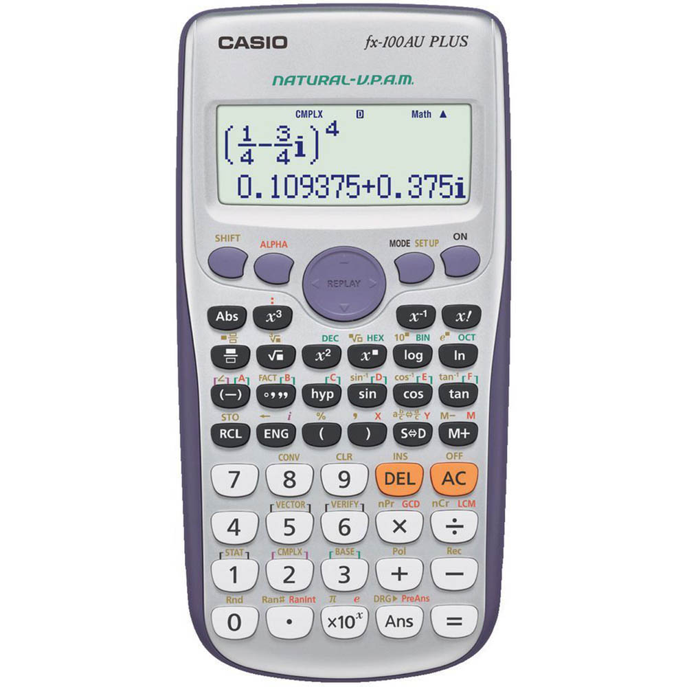 Image for CASIO FX100AU PLUS SCIENTIFIC CALCULATOR from Barkers Rubber Stamps & Office Products Depot