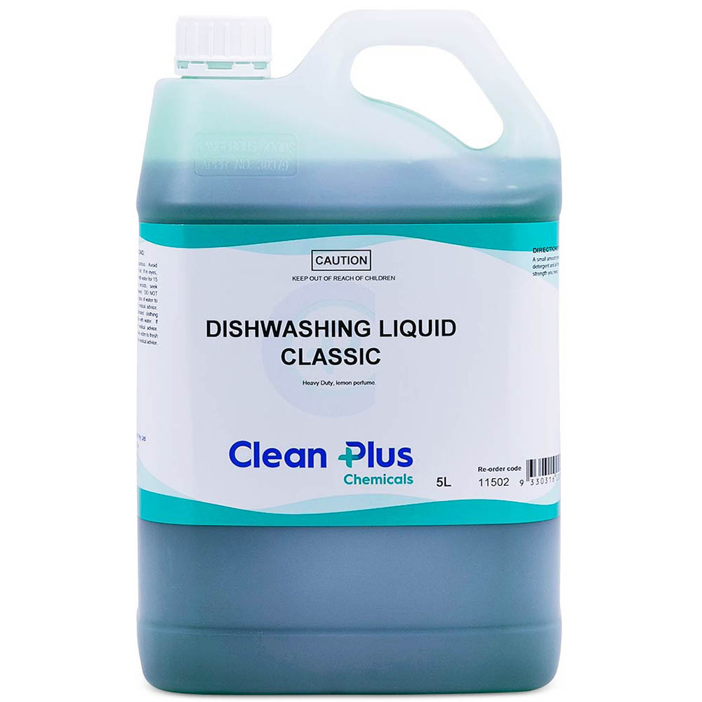 Image for CLEAN PLUS DISHWASHING LIQUID 5 LITRE CLASSIC CARTON 3 from MOE Office Products Depot Mackay & Whitsundays