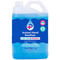 clean plus instant hand sanitiser gel 5 litre blue