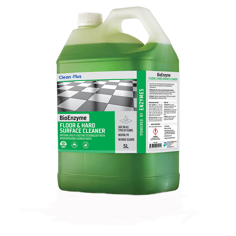 Image for CLEAN PLUS BIOENZYME FLOOR AND HARD SURFACE CLEANER 5 L from MOE Office Products Depot Mackay & Whitsundays