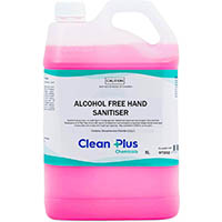clean plus alcohol free instant hand sanitiser 5 litre