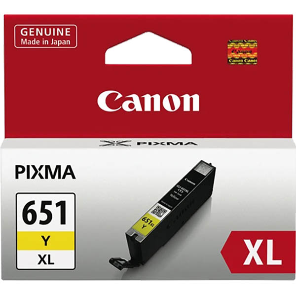 Image for CANON CLI651XL INK CARTRIDGE HIGH YIELD YELLOW from Total Supplies Pty Ltd