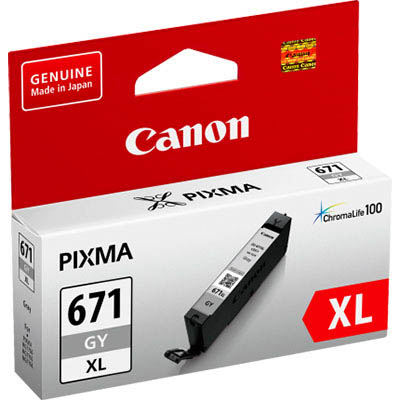 Image for CANON CLI671XL INK CARTRIDGE HIGH YIELD GREY from MOE Office Products Depot Mackay & Whitsundays
