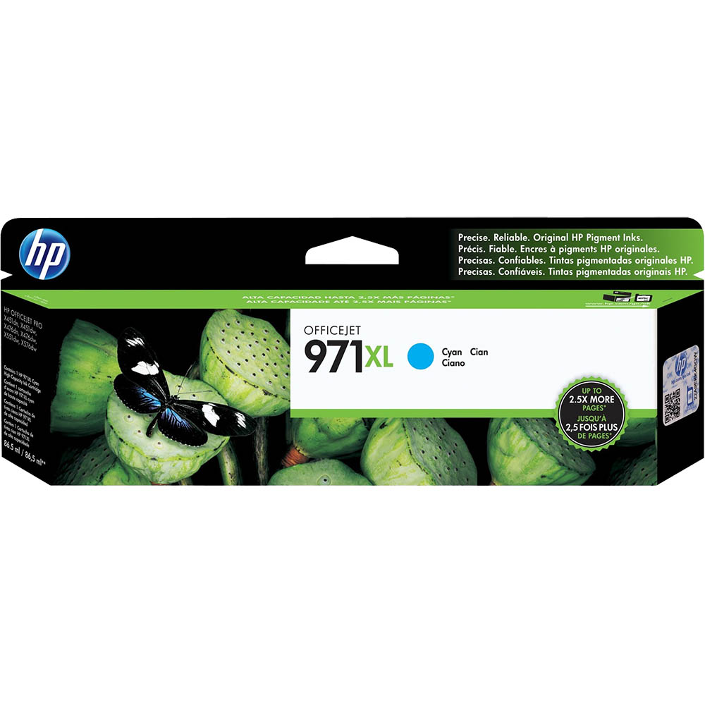 Image for HP CN626AA 971XL INK CARTRIDGE HIGH YIELD CYAN from Ross Office Supplies Office Products Depot