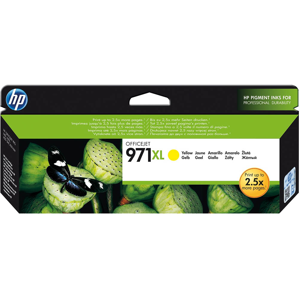 Image for HP CN628AA 971XL INK CARTRIDGE HIGH YIELD YELLOW from Ross Office Supplies Office Products Depot
