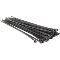 adaptex cable ties 200mm x 4.8mm black pack 100
